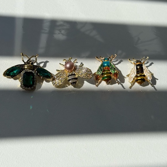 2PCS Colorful Bumblebee Enamel Brooch Pin Set - Picture 11 of 13